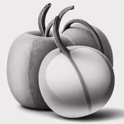 several large apples sitting next to each other