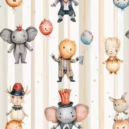 the image of several elephants are dressed up with top hats and tails