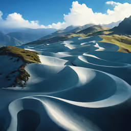 several hills and sand dunes in the hills