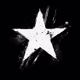 a white star in the dark