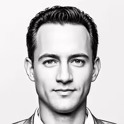 a man in a suit and tie is shown for the camera