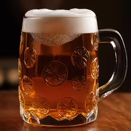 a close up shot of a beer in glass