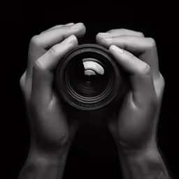 someone is holding up their camera for the camera
