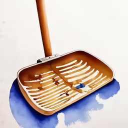 the dust pan is filled with different shapes
