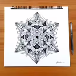 the drawing has been made to resemble a unique design