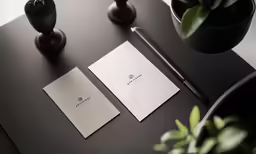 the stationery of a personal business card and stationary note