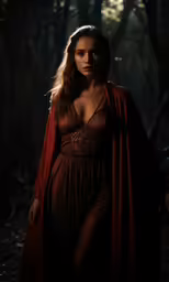 a woman in a dark and gruesy costume posing for the camera