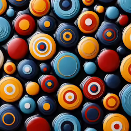 a group of buttons that are all different colors