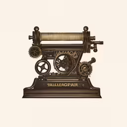 a drawing of an old fashioned sewing machine