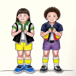 two children