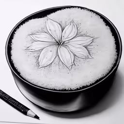 a bowl with some kind of flower in it