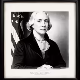 a woman is shown sitting and posing for the camera