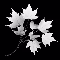 black and white photograph of a leaf