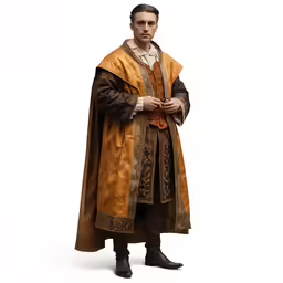 an old man dressed in a traditional style costume