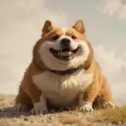 there is a dog that has its mouth open