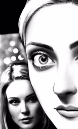 two women looking at each other with large eyes