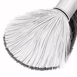 a large brush with a white background