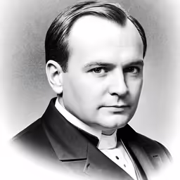 black and white photo of a man in a suit