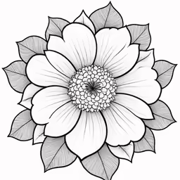 the black and white flower has a white center