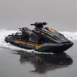 the amphibious racing boat is designed and built by ship design