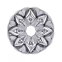 a circular design on a white background