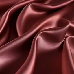 a red silk fabric background that is textured with folds and waves