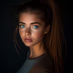 a close - up of a young lady
