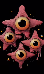 an image of some stars with a demonic look