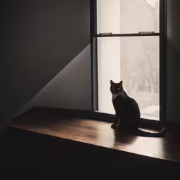 the black and white cat is sitting in the sunlight