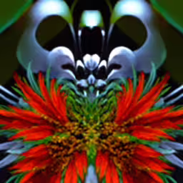 an abstract flower is shown in the middle of the picture