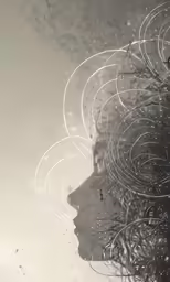 an abstract photograph of the silhouette of a person