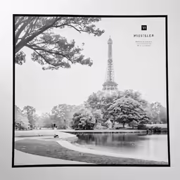 the paris gardens with eiffel tower in the distance