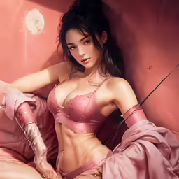the beautiful chinese girl is posing for the camera