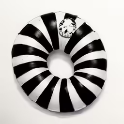 an odd looking object is in the middle of a white wall