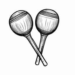 two african drum drums hand drawn in pencil style