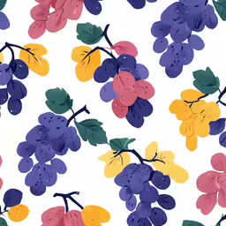 grapes on a white background with leaves