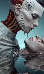 the poster for star trek dawnwing and her child