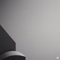 there is a light grey background with some white shapes