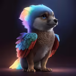 an animal with bright wings sitting in the dark