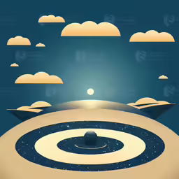 a target with the sun shining over it