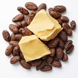 a group of chocolate cookies covered with butter
