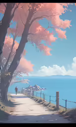 there is a small road near the water