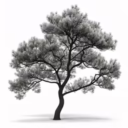black and white photograph of the trunk of a large pine tree