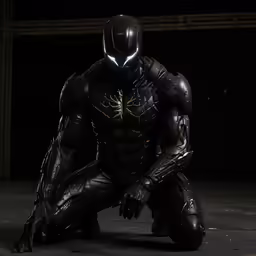 the black man from a movie is dressed in a batman costume