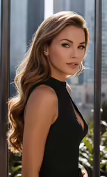 a very beautiful lady posing for a picture