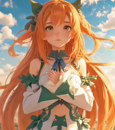the anime girl is dressed as an elf