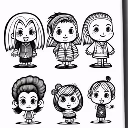 a bunch of cartoon drawings of different people,the cartoon drawing of some characters is a big deal