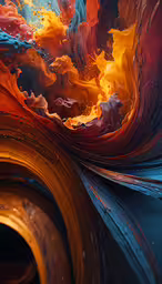 artistic fire and water swirl design with bright colors,the image is of various colors and shapes
