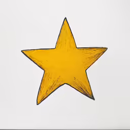 a drawing of a star on a white background