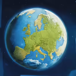 the image of europe from space as seen from the moon